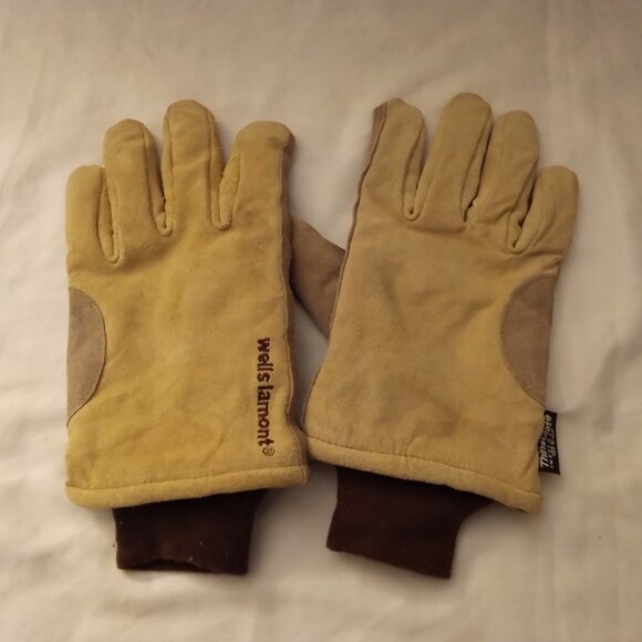 Thinsulate Wells Lamont Cowhide Heavy Duty Work Gloves Size Large - Picture 3 of 4